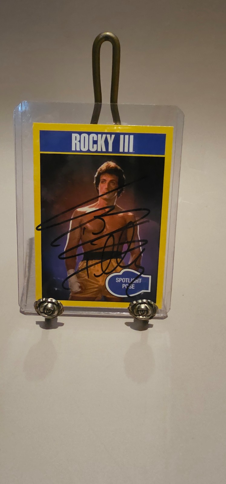 Sylvester Stallone Rocky III Autographed Topps card