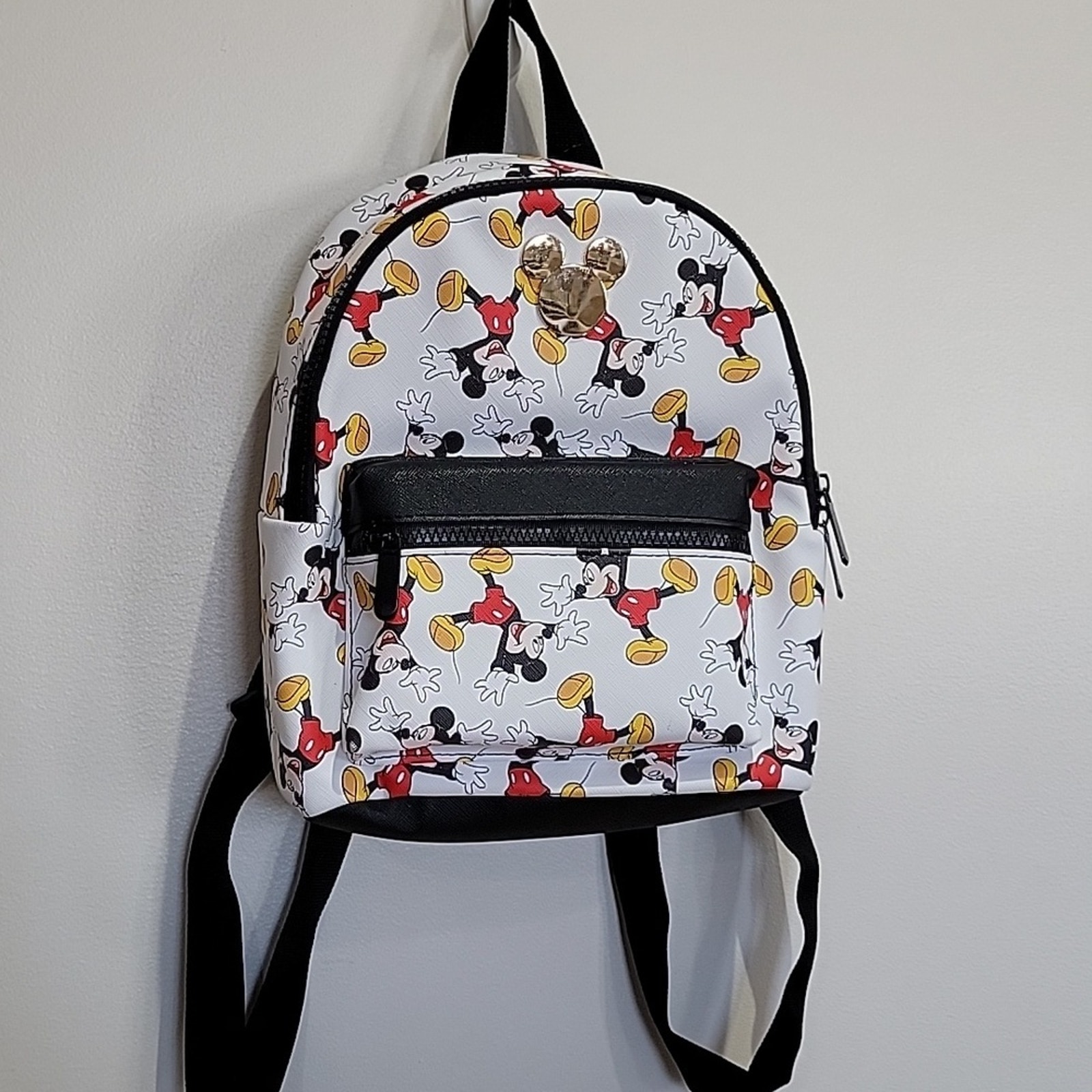 Disney Black and White Backpack with Whimsical Pattern
