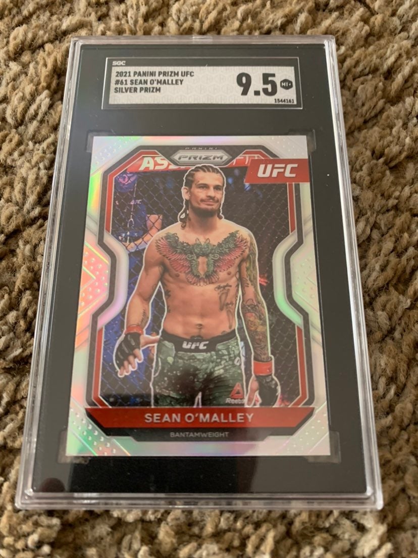 Suga Sean O'Malley 2021 Prizm Silver UFC card graded SGC 9.5 Mint
