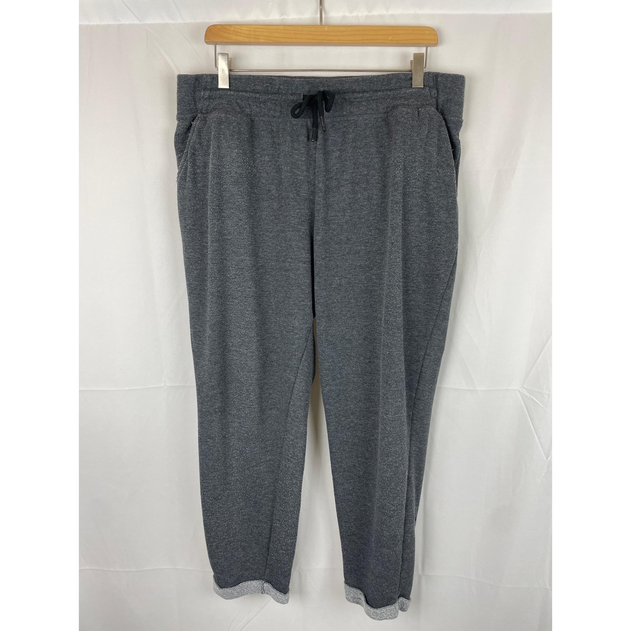 C9 by Champion Men's Elastic Tie Waist Gray Cropped Ankle Sweatpants Size XXL