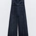 Zara strapless TRF denim Jumpsuit