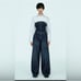 Zara strapless TRF denim Jumpsuit