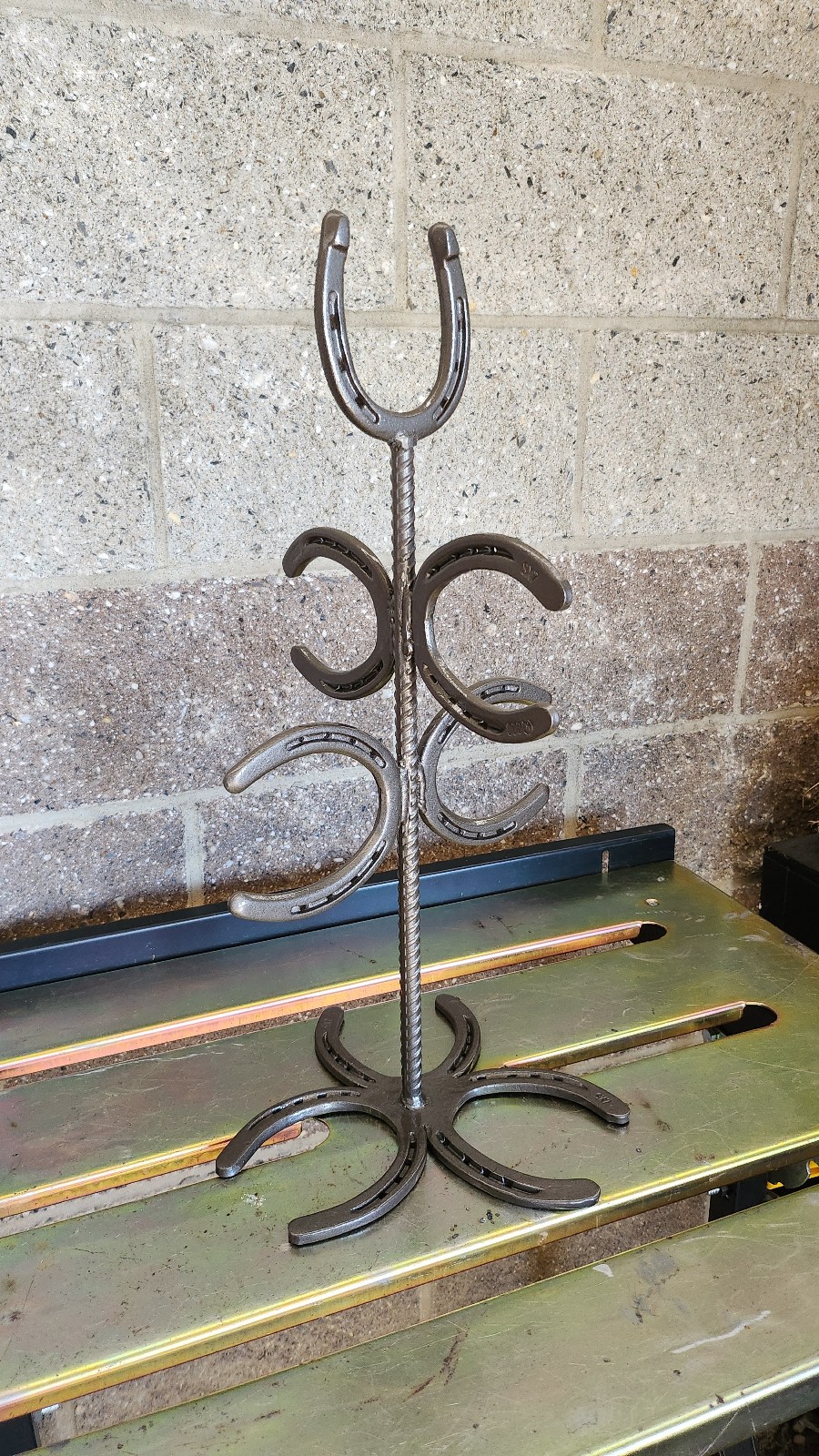Handmade Horseshoe Cup Rack