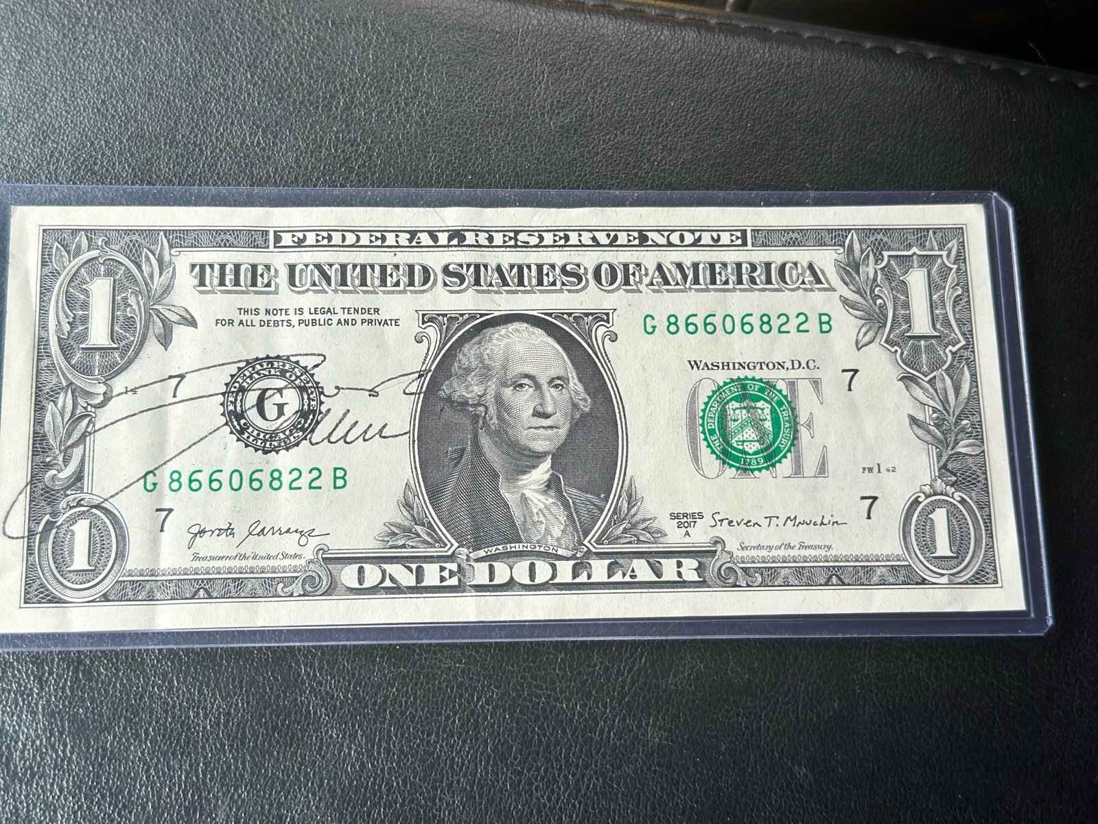 Josh Allen signed dollar bill
