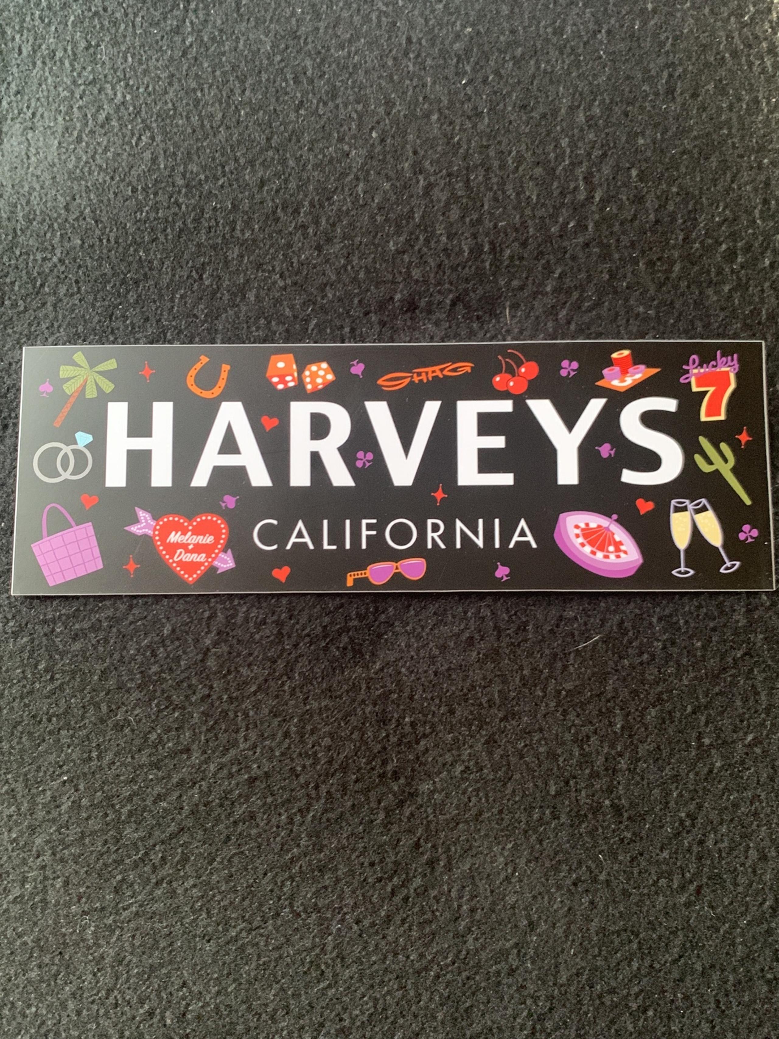 Harveys Seatbelt Bags Bumper Sticker Shag Viva Las Vegas