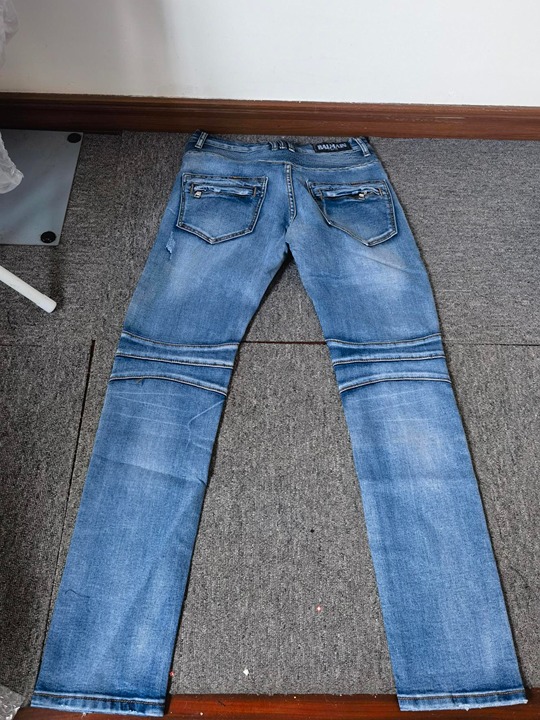 balmain washed distressed ripped styles denim jeans size 29