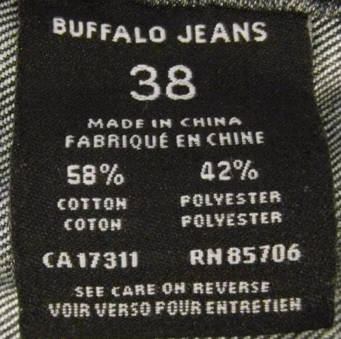 38 40x31.5 MENS BUFFALO STRAIGHT LEG JEANS AUTHENTIC DESIGNER STYLISH NM 00279