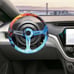 NEW JDM UNIVERSAL 350MM FIRE & WATER Acrylic Deep Dish 6 Holes Steering Wheel