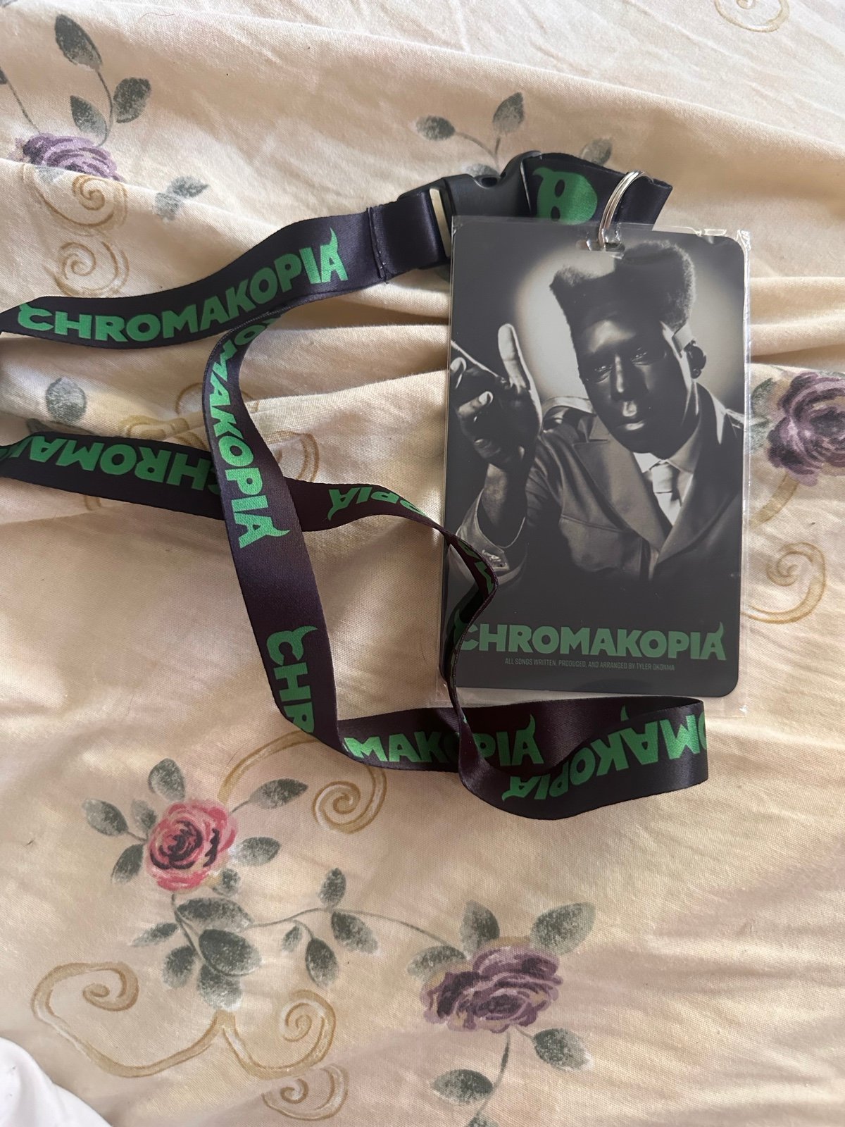 Tyler the creator chromakopia vip laminate lanyard merch