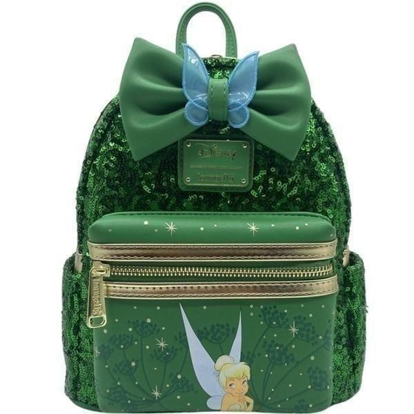 Loungefly Disney Tinkerbell Green Sequin Mini Backpack - Exclusive - Peter Pan