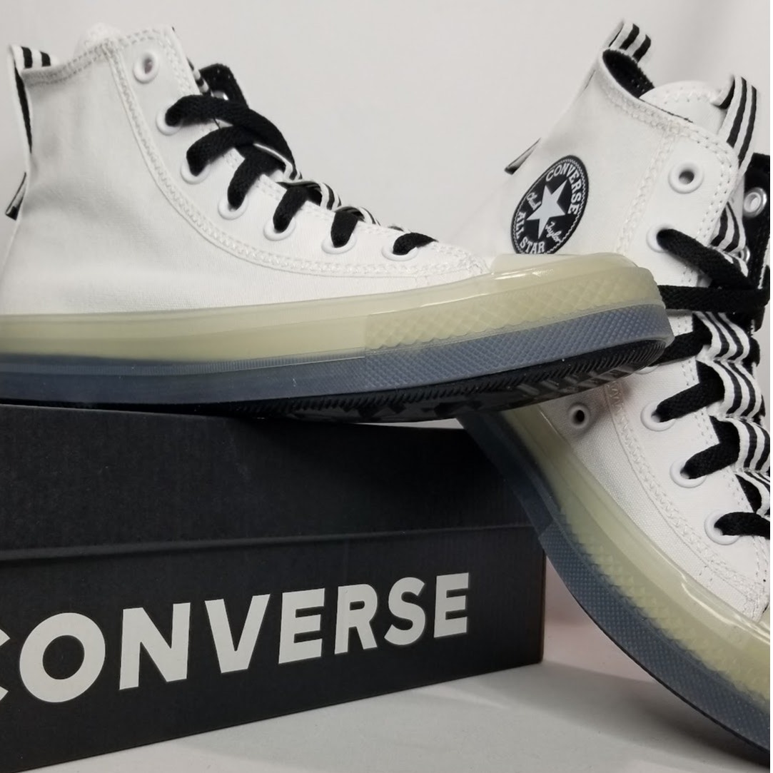 Converse Unisex CTAS CX Explore Hi Tops Women Size 7.5 A07090C White Black NWT