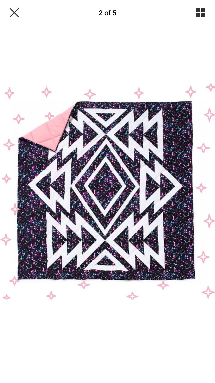 Rare HTF VS Pink Galaxy full queen comforter bedding