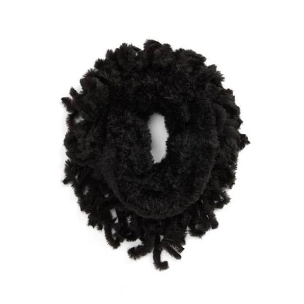 FREE PEOPLE Cascade Fringe Cowl Neck Scarf In Black