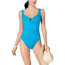NEW Miraclesuit Underwire Tummy Control One Piece Swimsuit Size 18 Teal NWT