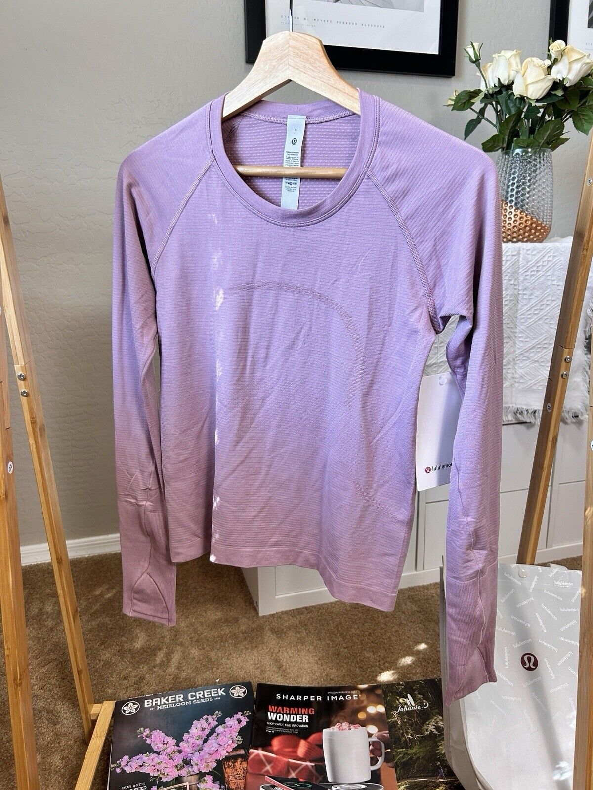 NWT78 Lululemon Swiftly Tech Long Sleeve 2.0 Race - RSBL - Size 10