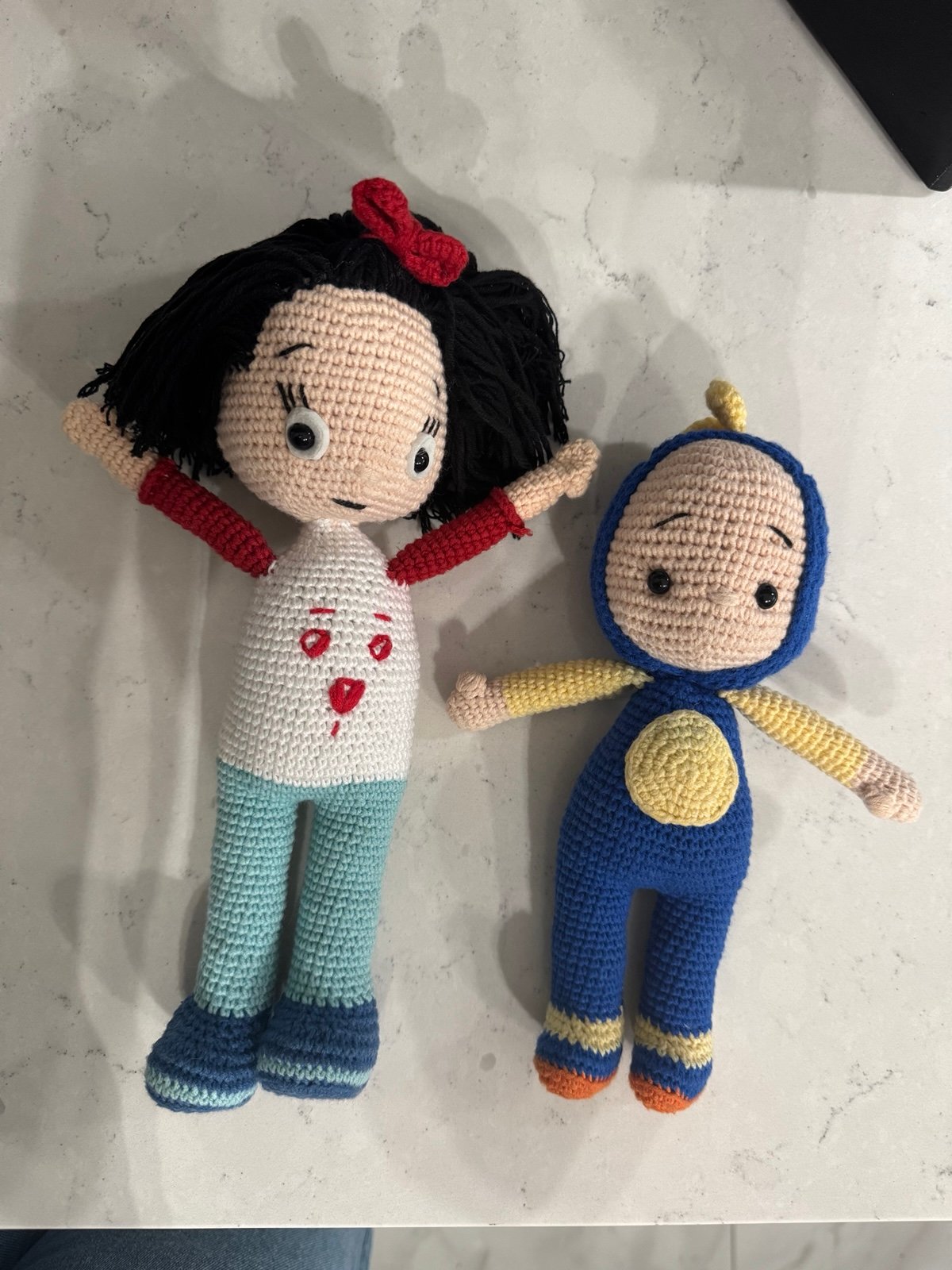 Cleo and cuquin crochet Dolls handmade