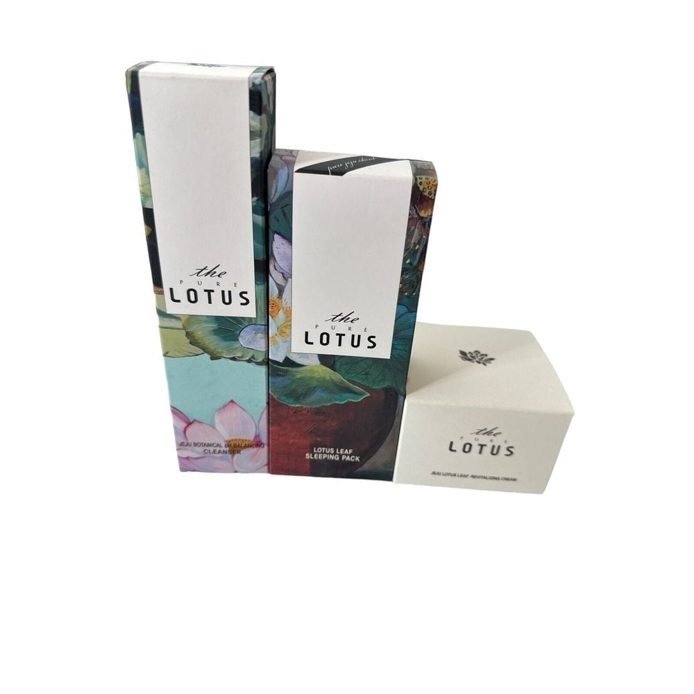 The PURE LOTUS Cleanser Sleeping Pack Revitalizing Cream Set Of 3 NEW in BOX