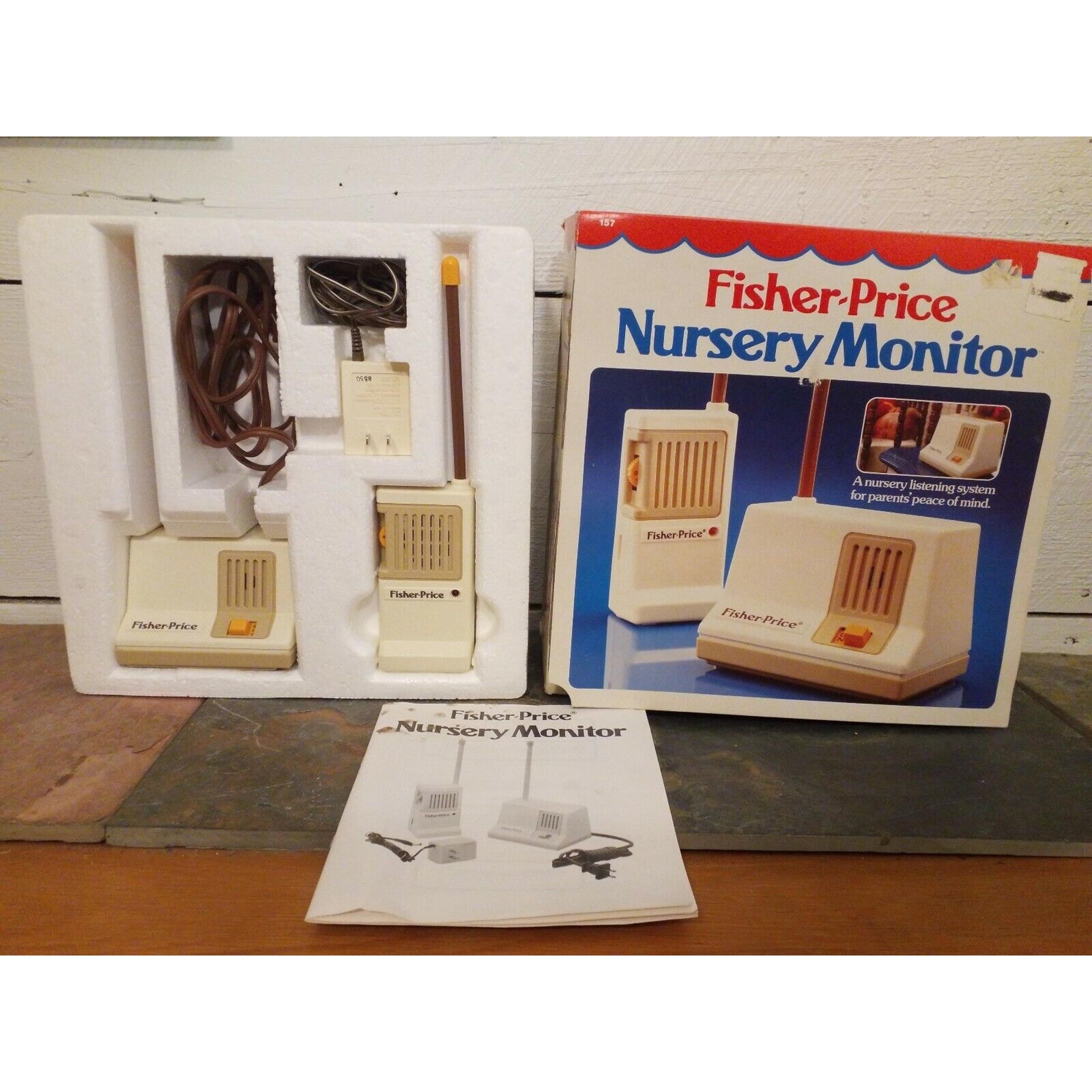 Vintage 1983 Fisher Price Nursery Baby Monitor #157 in Original Box. Tested