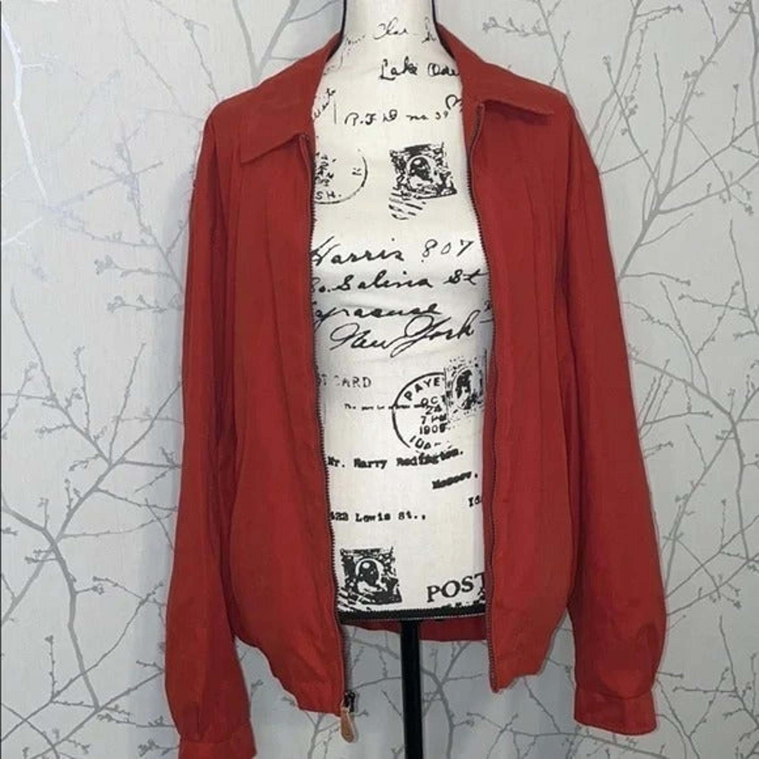 London Fog zip up rain coat, size Large