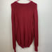 LL Bean Sweater Mens 2XL Red Long Sleeve V Neck Cotton USA Made Maine VTG