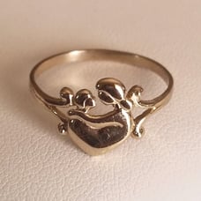 10K Gold Mother Child Ring