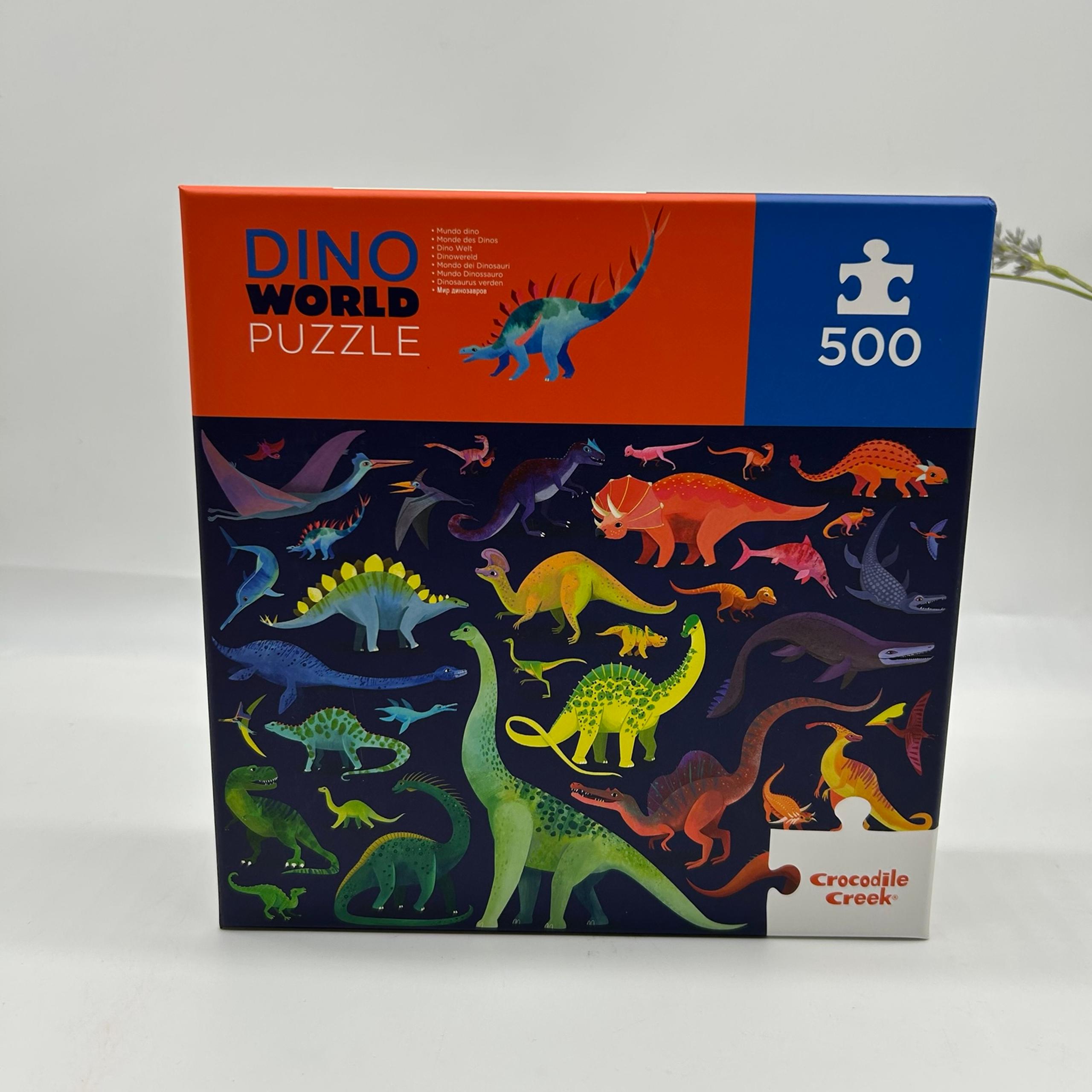 Crocodile Creek - Dino World Puzzle - 500-piece Family Jigsaw Puzzle  NEW 3+