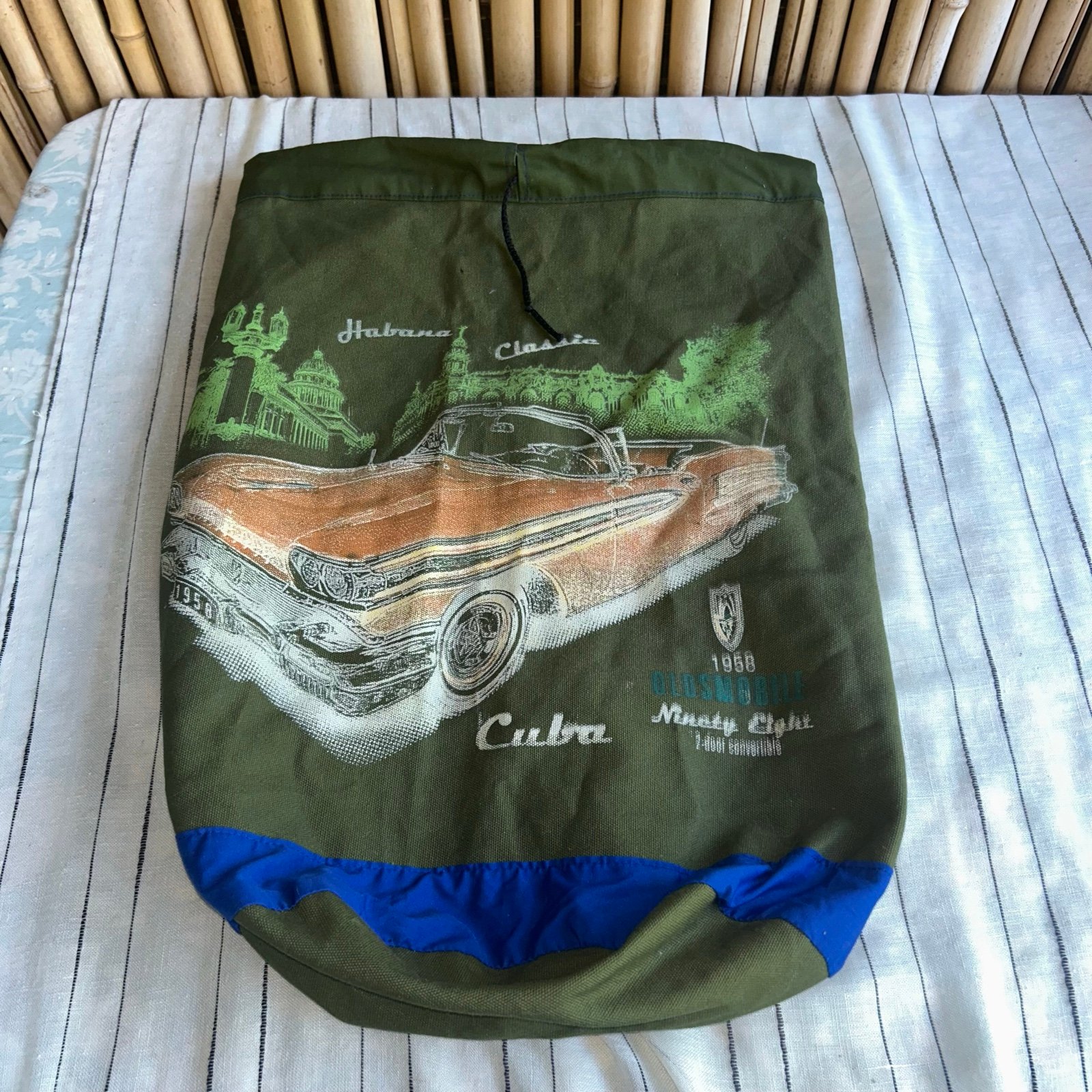 Havana Cuba 58 Oldsmobile Backpack Vintage