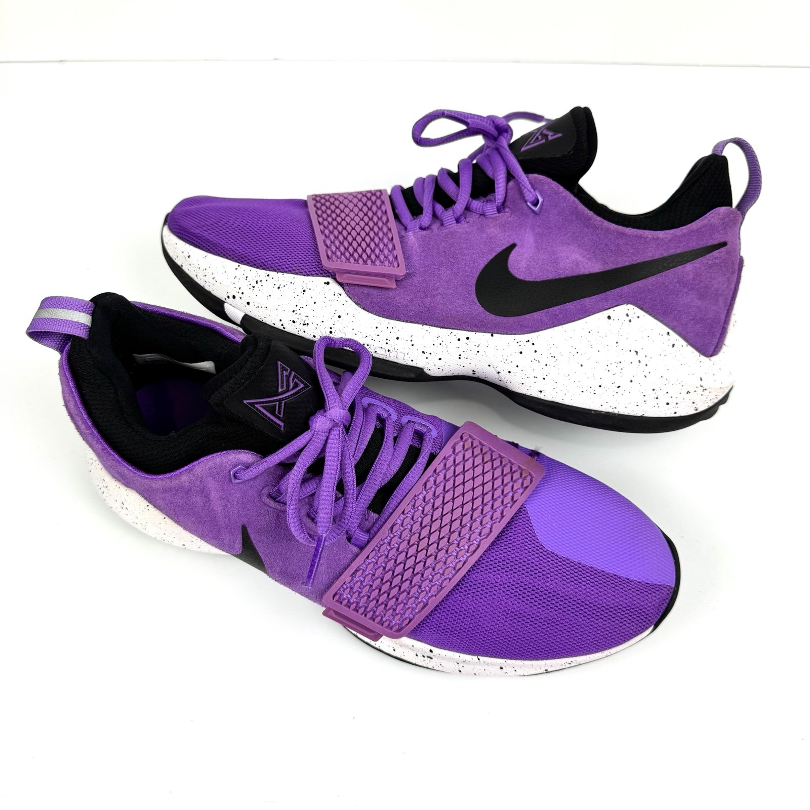 NIKE Men’s Sz 9.5 Paul George PG 1 EP Bright Violet Basketball Shoes 878628 500