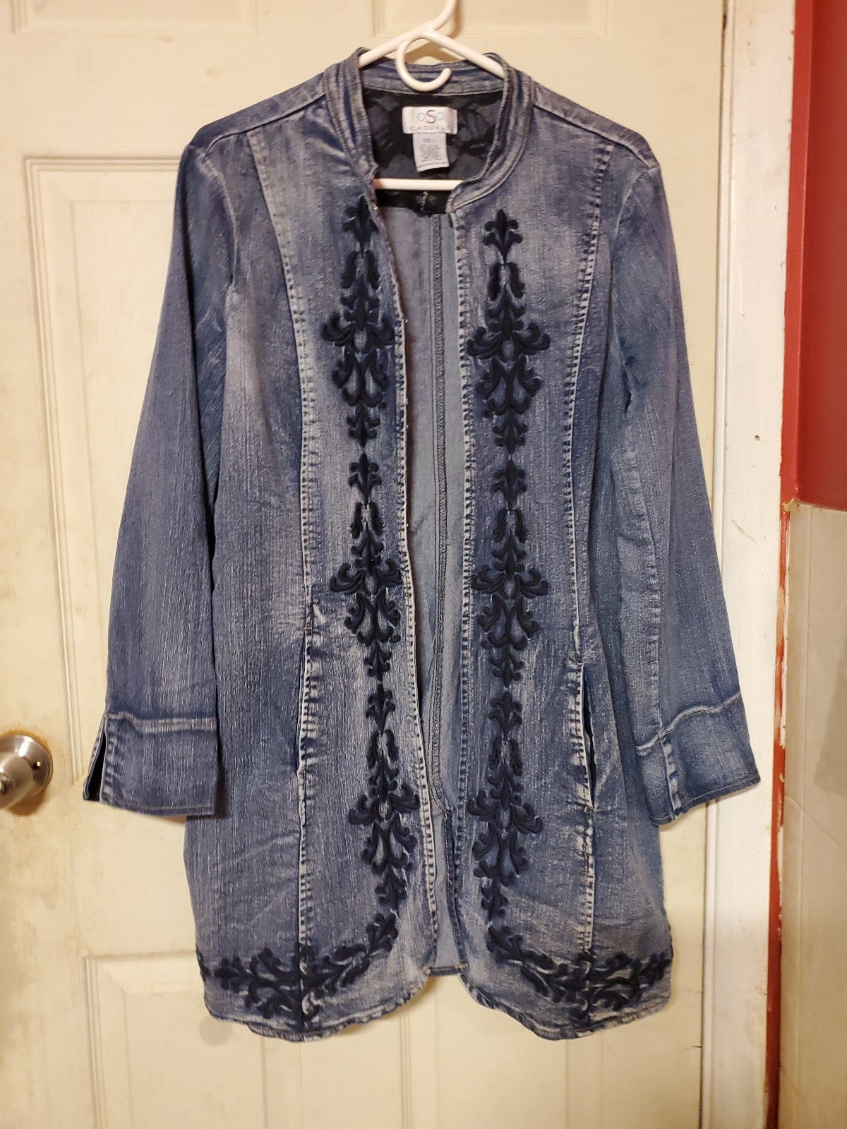 OSO Casual Denim Jacket With Pocket. Large. Long-sleeved