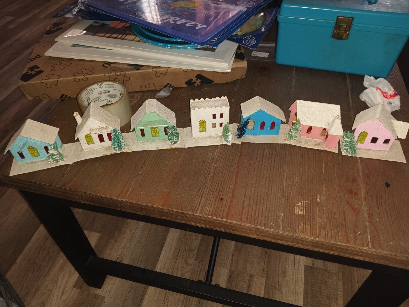Christmas putz houses