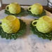 Cemar California Pottery Pineapple Cups and Saucers