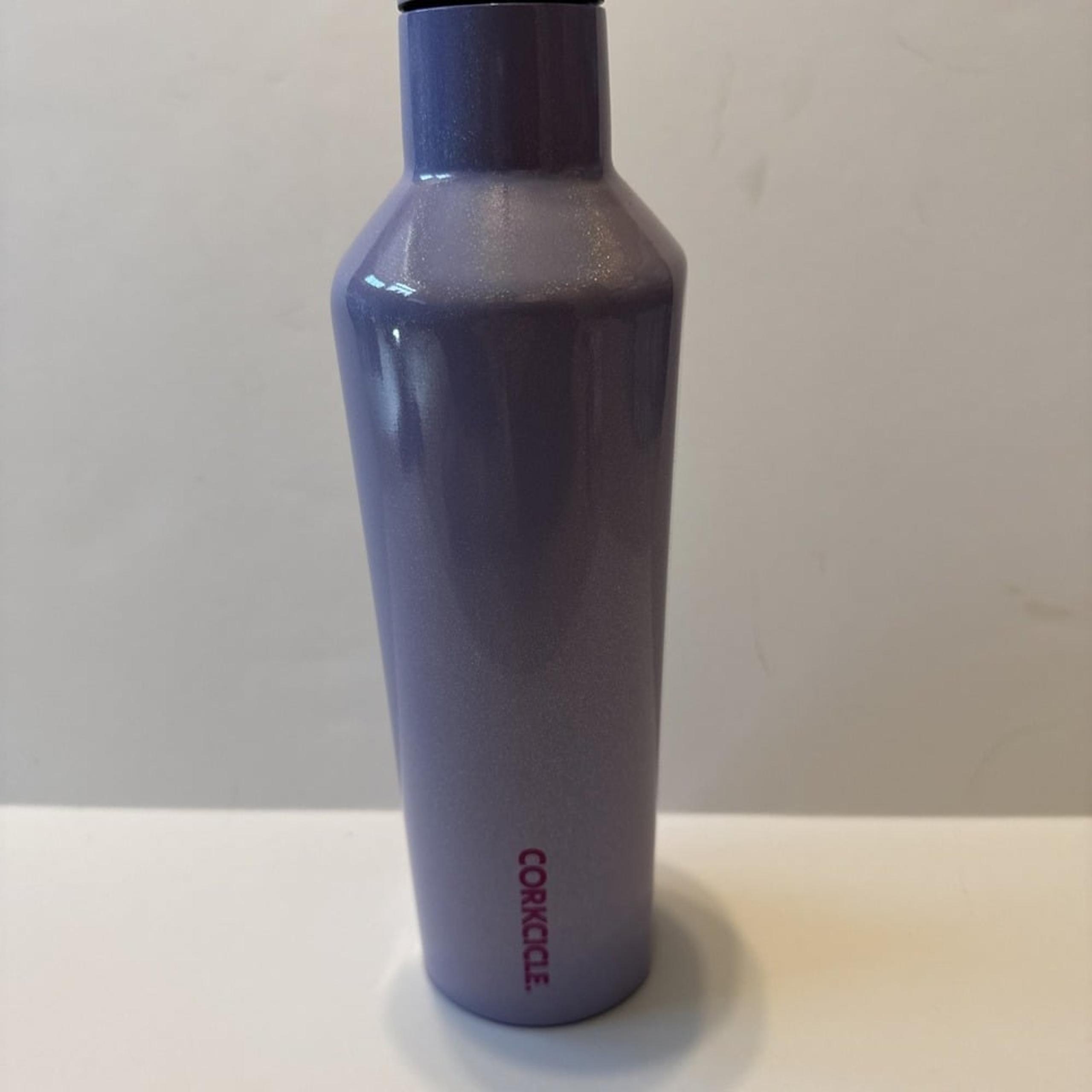 Corkcicle Canteen Tumbler Screw Cap 16 oz Purple Sparkle