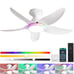Ceiling Fans with Lights Remote/APP Control, 38 Low Profile Ceiling Fans with D