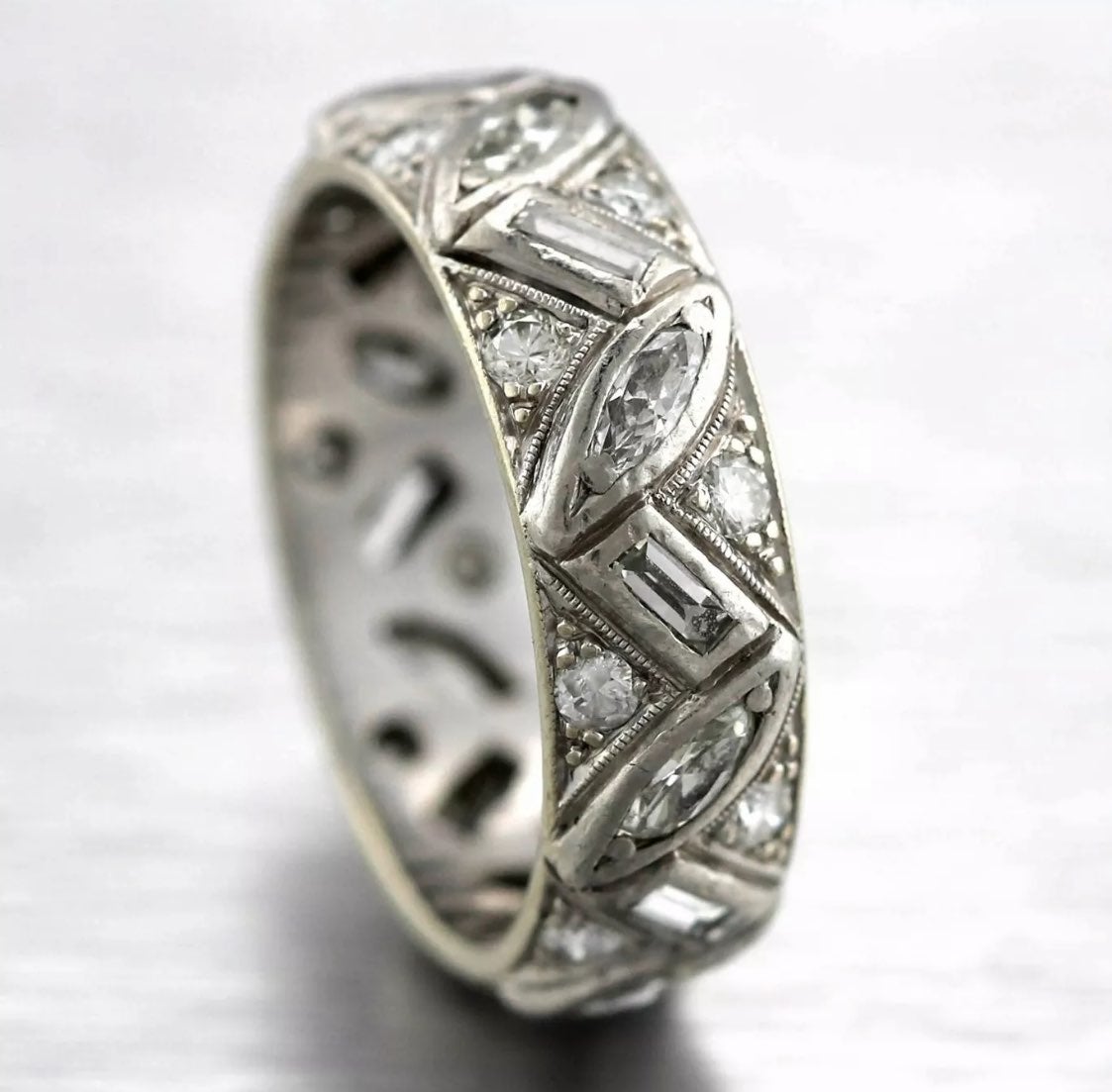 Diamond Cluster Band Ring Size 5.75