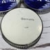 Vtg Nautical German Delft Coasters Ceramic 4 Windmills Sailboat Blue White Metal