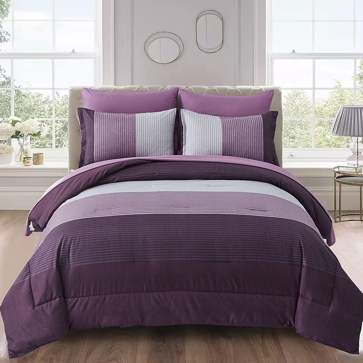 Purple Comforter Set Queen,