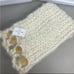 Pottery Barn Chunky Knit Christmas Tree Skirt Collar Ivory 100% Wool & Wire NWT