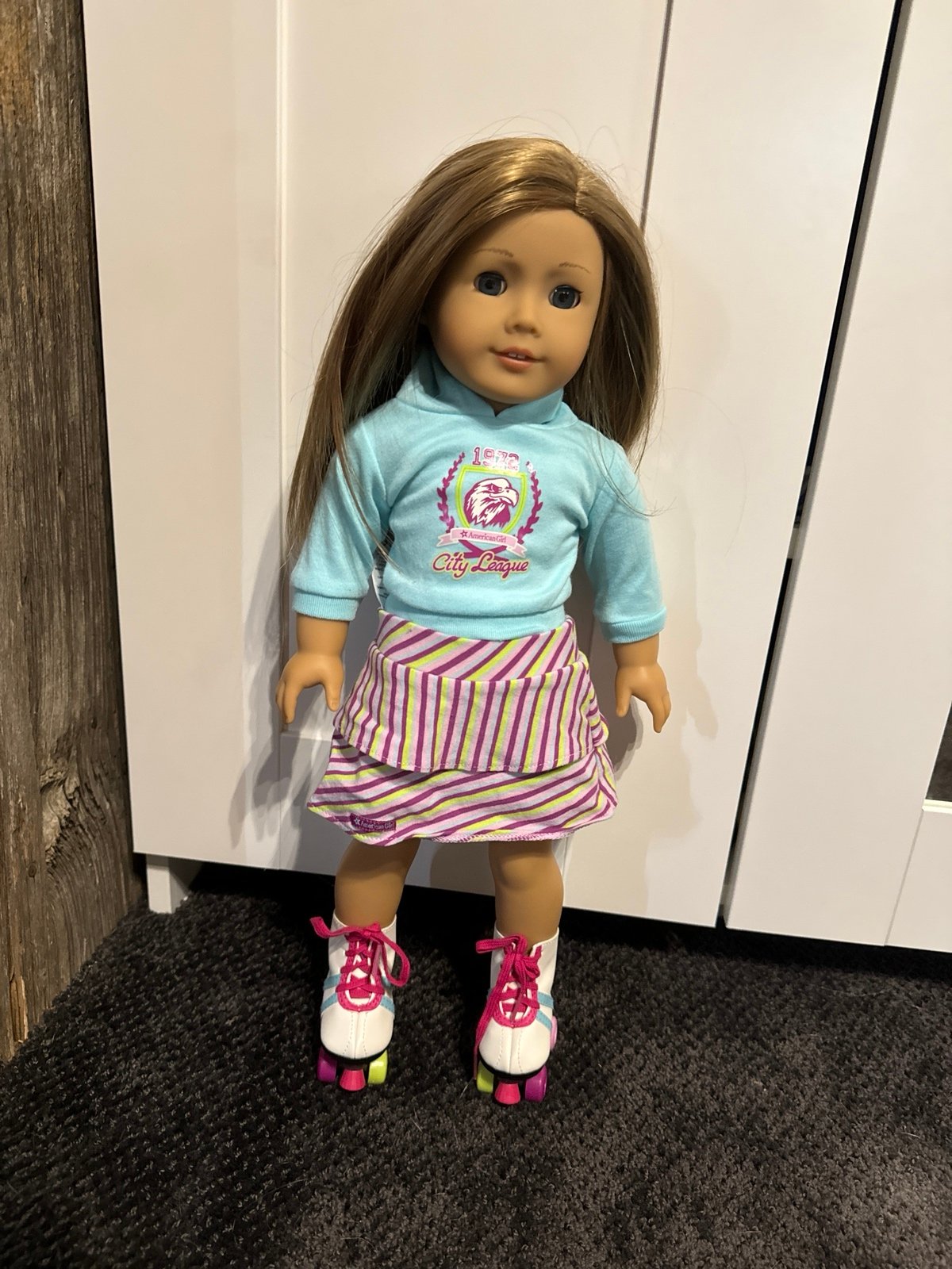 American girl doll, comes with 7 outfits, pet, and accessories