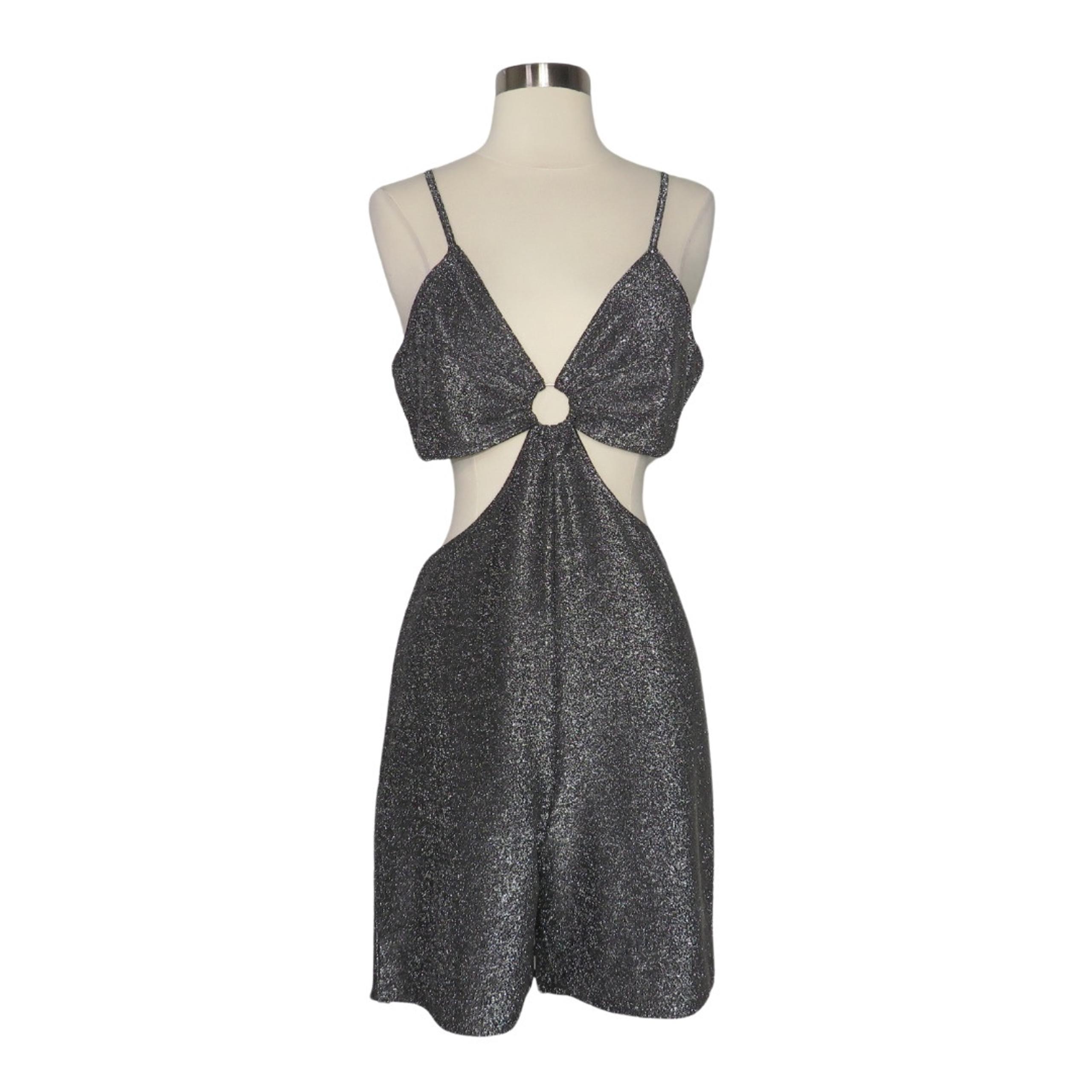 H&M Women's Silver and Black Playsuit-romper