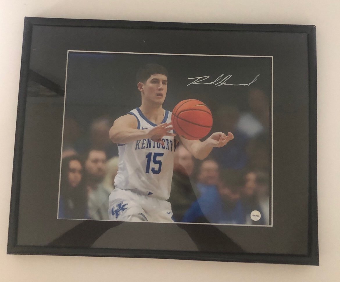 REED SHEPPARD SIGNED FRAMED 8x10 PHOTO KENTUCKY WILDCATS HOUSTON ROCKETS W COA