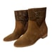 Michael Michael Kors Brown Perforated Suede Pull On Ankle Booties Size 7 M