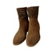 Michael Michael Kors Brown Perforated Suede Pull On Ankle Booties Size 7 M