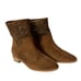 Michael Michael Kors Brown Perforated Suede Pull On Ankle Booties Size 7 M
