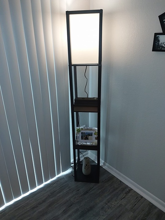 NEW Modern Dimmable LED Floor Lamps with Shelves