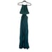 AIIFOS Arianna Gown Pleated Cut Out Teal Blue Green Satin Long Maxi Dress Size 2