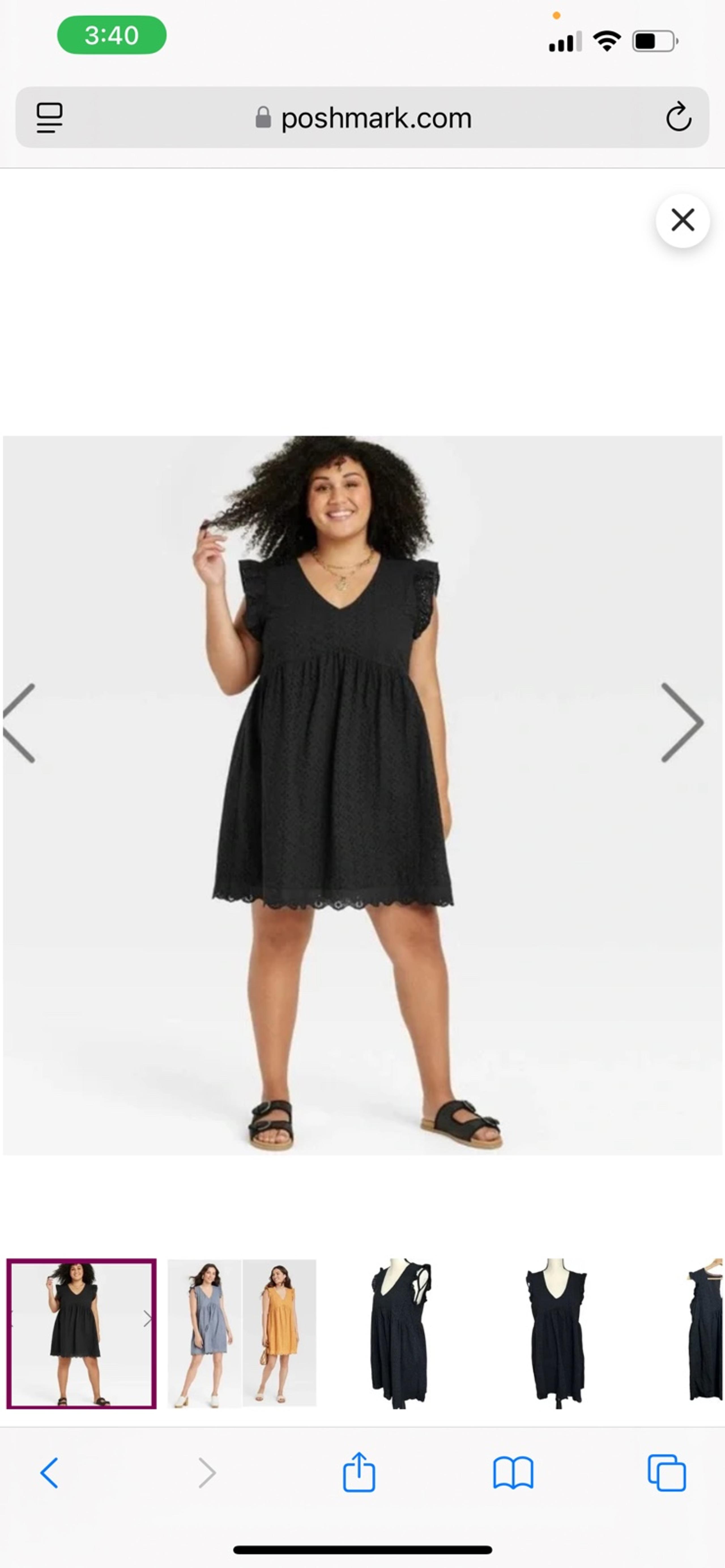 KNOX ROSE Flutter Mini Eyelet Dress Black