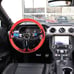 NEW JDM TRD Universal 6-Hole 350mm Deep Dish Red Crystal Bubble Steering Wheel