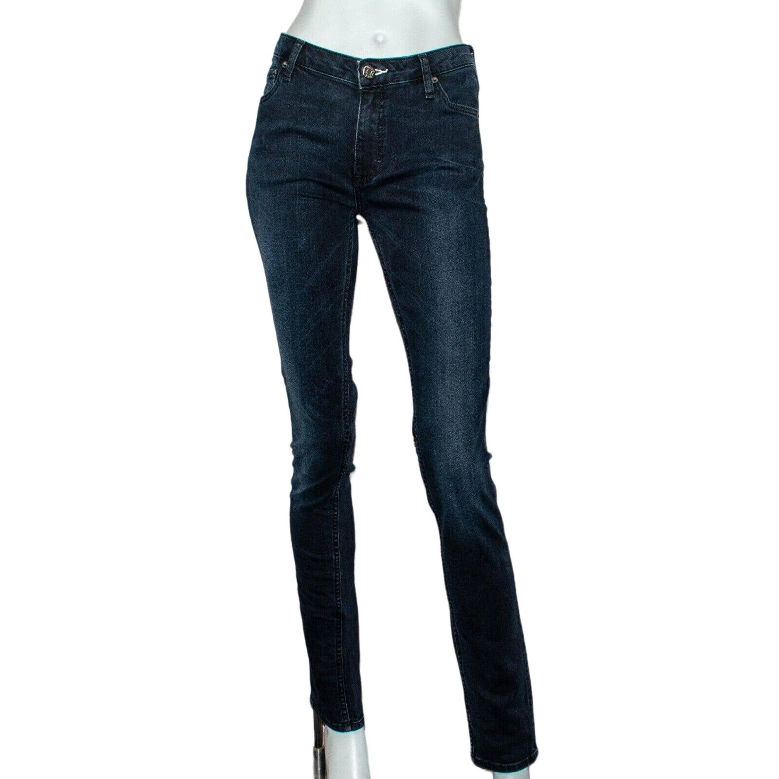 Acne Studios Flex Basement Skinny Jeans Dark Blue Rinse Size 28/32