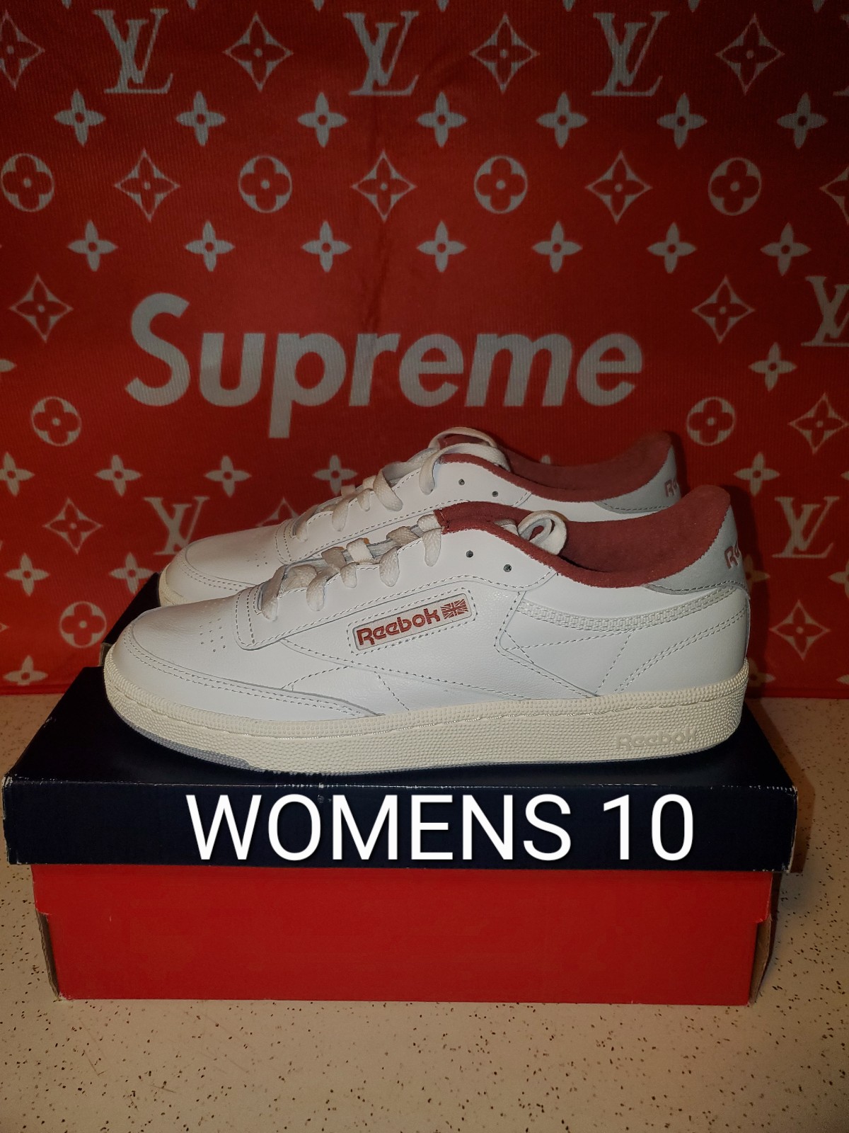 WOMENS 10- REEBOK CLUB C 85. CHALK/ WHITE.BRAND NEW IN ORIGINAL BOX.