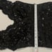 ~ Tadashi Shoji 8 Black Dress Lace Sequin Sleeveless V-neck Cocktail Formal Knee